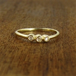 Dainty Diamond Trio Ring