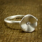 Water Lily Diamond Engagement Ring
