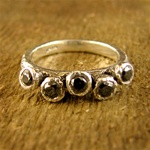 Dryad Five Black Diamond Ring