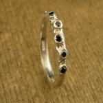 Dryad Five Black Diamond Wedding Ring