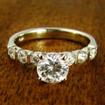 Classic 4-Prong Solitaire with Bar-Set Side Stones