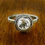 Nested White Topaz Engagement Ring