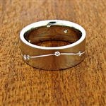 Constellation Wedding Band - White Gold with Diamonds