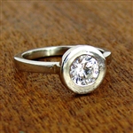 Morning Sky Solitaire - White Gold with Diamond