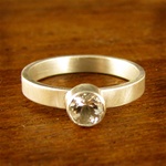 White Topaz Engagement Ring