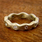 Sparkling Waves Diamond Wedding Band