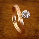 Diamond Vine Engagement Ring - Rose Gold