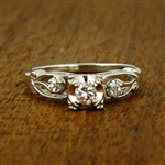 Vintage Engagement Ring with Diamond Roses, circa 1950