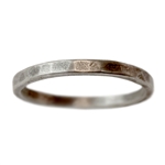 Narrow Hammered Silver Ring