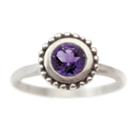 Cosmos Engagement ring with Amethyst