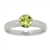 Classic Bezel Set Peridot Engagement Ring