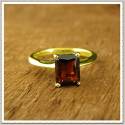 Webster Garnet Engagement Ring in Gold