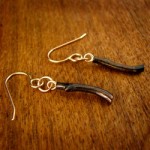 Shakudo Branch Earrings