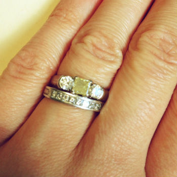 Laura from Sweeter Salt's engagement and wedding rings