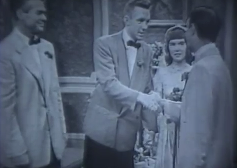 Couple getting married on the show Bride and Groom in 1952 Couple getting married on the show Bride and Groom in 1952