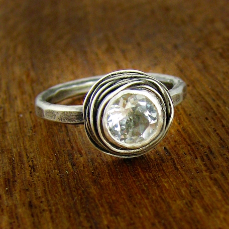 Turtle Love Co.'s Nested White Topaz Engagement Ring Turtle Love Co.'s Nested White Topaz Engagement Ring
