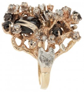 Elvis Presley's gold, diamond, and black sapphire ring