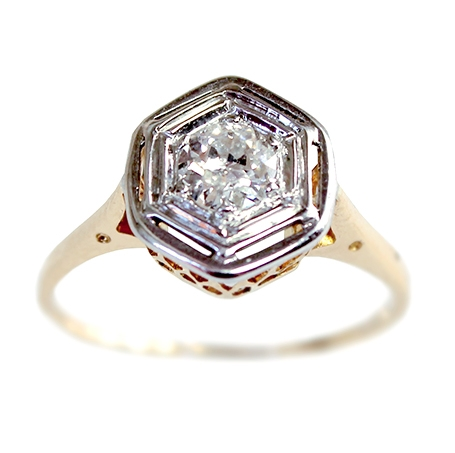 Adelle Vintage Diamond Engagement Ring circa 1915