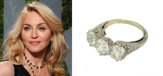 Madonna and her engagement ring