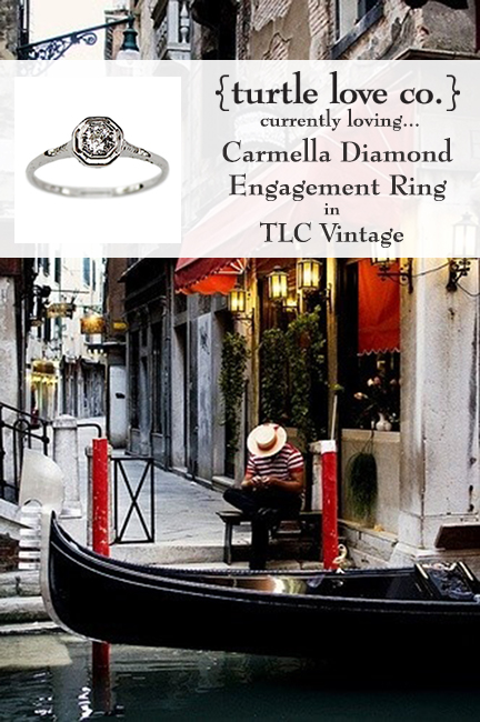 Carmella Vintage Diamond Engagement Ring from Turtle Love Co. Carmella Vintage Diamond Engagement Ring from Turtle Love Co.