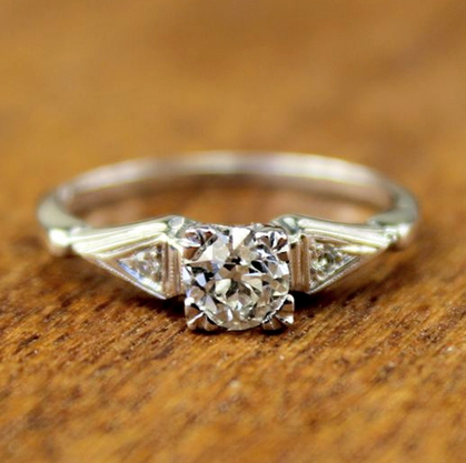 Julia Vintage Diamond Engagement Ring circa  1950