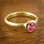 Pink Sapphire Engagement Ring