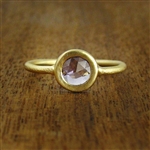 Rose Cut Sapphire Engagement Ring