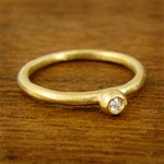 Petite Nest Diamond Engagement Ring - Gold