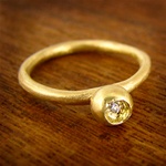 Delicate Nest Diamond Engagement Ring - Gold