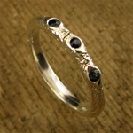 Dryad Three Sapphire Wedding Ring