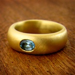Ancient Modern Blue Topaz Ring