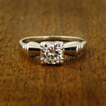 Vintage Engagement Ring with Ribbon Setting, circa 1950