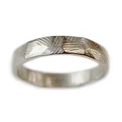 Wide Rustic Wedding Band