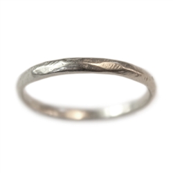 Narrow Rustic Wedding Band