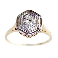 Adelle Vintage Diamond Engagement Ring circa 1915